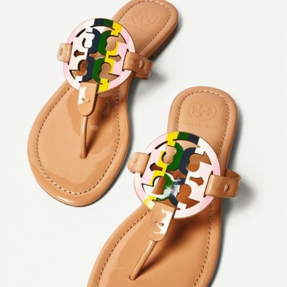 tory burch pastel rainbow miller sandals